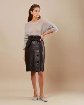 Юбка кожаная M