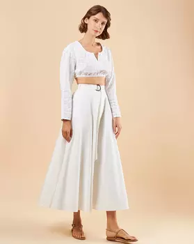 Юбка макси с боковыми карманами M