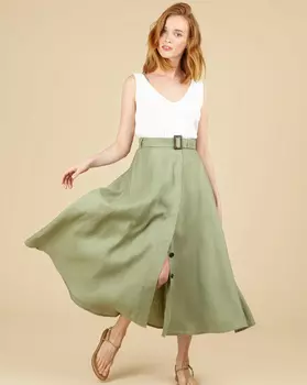 Юбка макси с боковыми карманами XXS