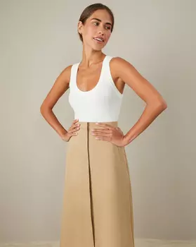 Юбка миди на молнии S