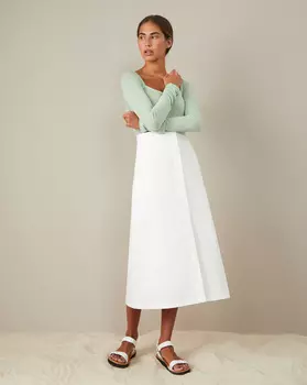 Юбка миди на молнии XS