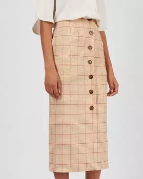 Юбка миди на пуговицах спереди S