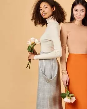 Юбка миди с бретелями XS