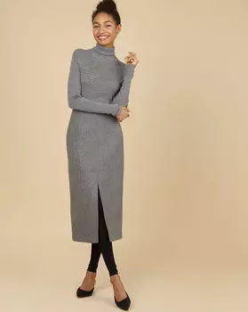 Юбка миди с разрезом L