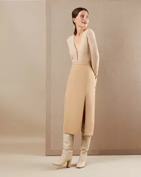 Юбка миди с разрезом сбоку One size