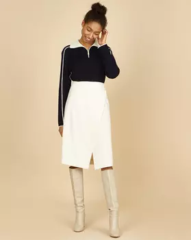 Юбка миди с запахом L