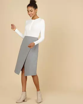 Юбка миди с запахом XS