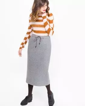 Юбка миди с завязками L