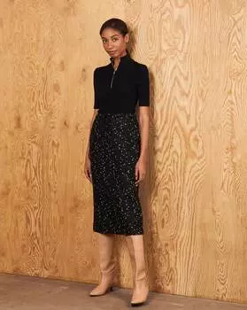 Юбка миди с завязками