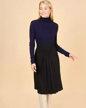 Юбка миди со складками спереди XS