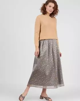 Юбка миди со звездами S