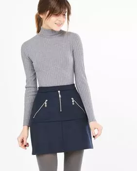 Юбка мини на молнии M