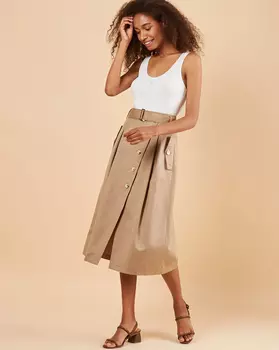 Юбка на пуговицах с клапанами S