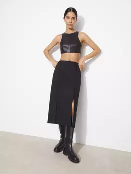 Юбка прямая с разрезами