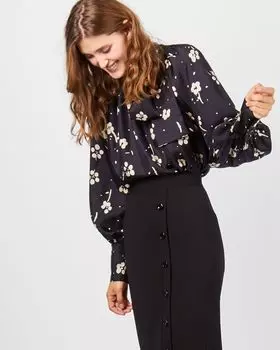 Юбка с пуговицами сбоку XS