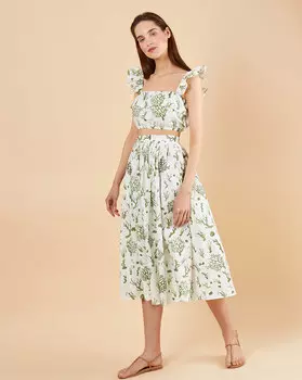 Юбка-трапеция со складками M