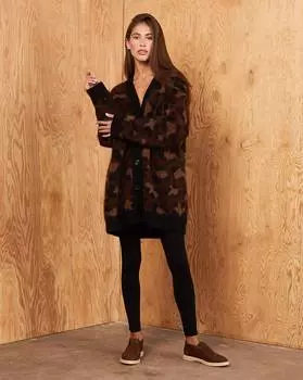 Кардиган из мохера с жаккардовым рисунком M