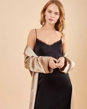 Комбинация миди с кружевом L