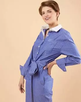 Комбинезон с контрастным воротником