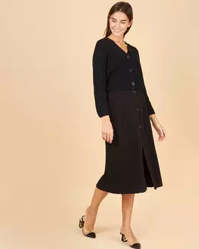 Комплект: кардиган и плиссированная юбка