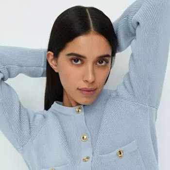 Жакет из фактурного трикотажа