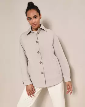 Куртка рубашечного кроя (Серо-бежевый)