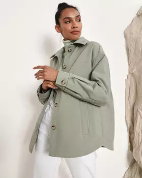 Куртка рубашечного кроя (Фисташковый)