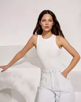 Майка в рубчик