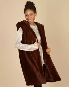 Меховой жилет S