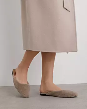 Мюли из искусственного меха