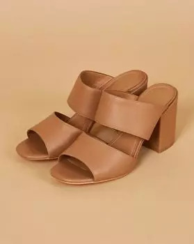 Мюли из кожи на каблуке 41