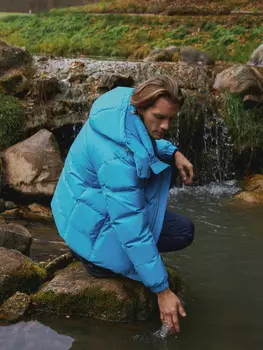 Мужской пуховик укороченный