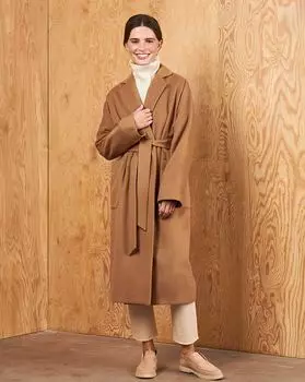 Пальто-халат с поясом One size