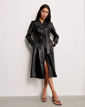 Пальто из искусственной кожи