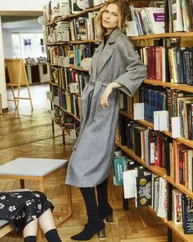 Пальто на поясе One size