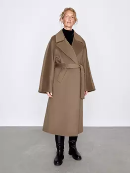 Пальто с поясом