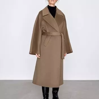 Пальто с поясом