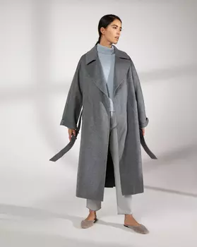 Пальто с поясом