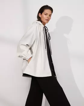 Парка из искусственной кожи