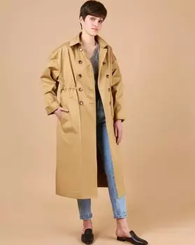Плащ двубортный на кулиске M
