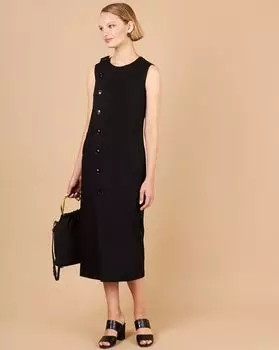 Платье без рукавов из плотного хлопка S