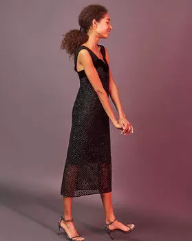 Платье из сетки M