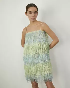 Платье из ткани "травка"