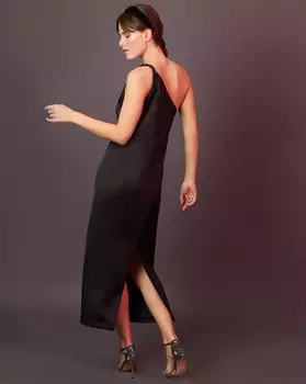 Платье-комбинация на одно плечо XXS