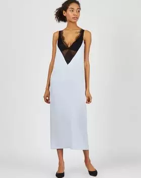 Платье-комбинация с кружевом M