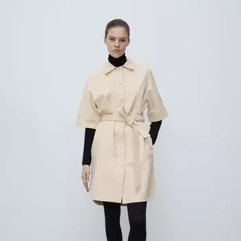 Платье кожаное с поясом 12 STOREEZ