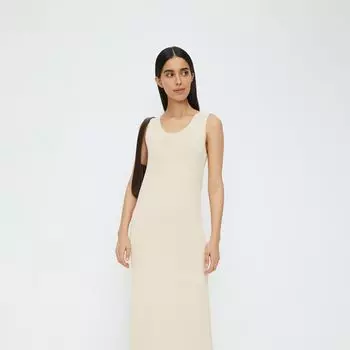 Платье макси из фактурного трикотаж