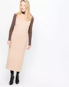 Платье миди без рукавов из кашемира XS