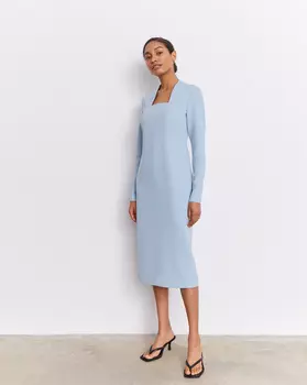 Платье миди приталенное