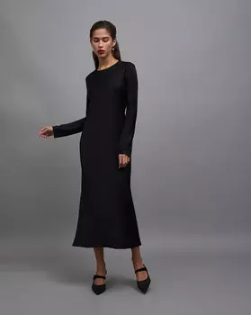 Платье миди с молниями на рукавах XS